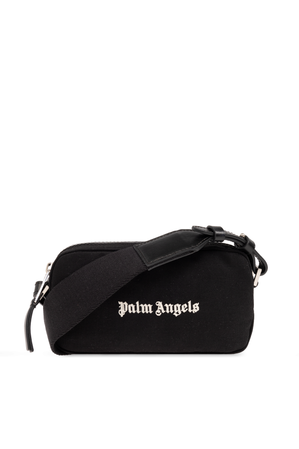 Black Shoulder bag with logo Palm Angels